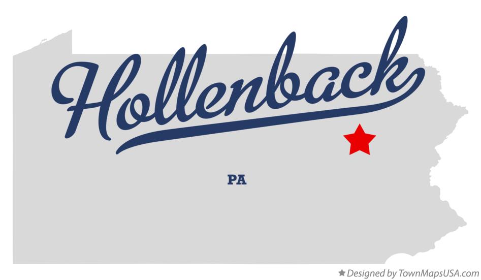 Map of Hollenback Pennsylvania PA