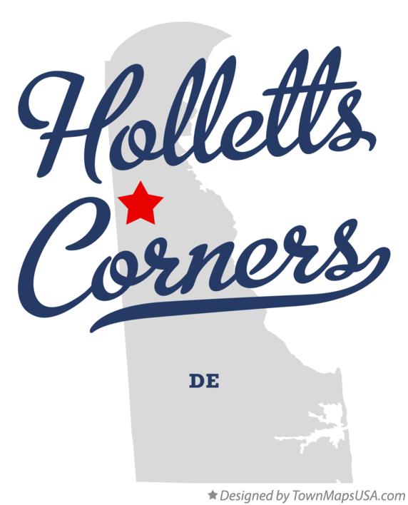 Map of Holletts Corners Delaware DE