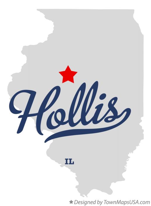 Map of Hollis Illinois IL