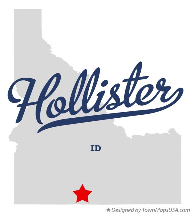 Map of Hollister Idaho ID