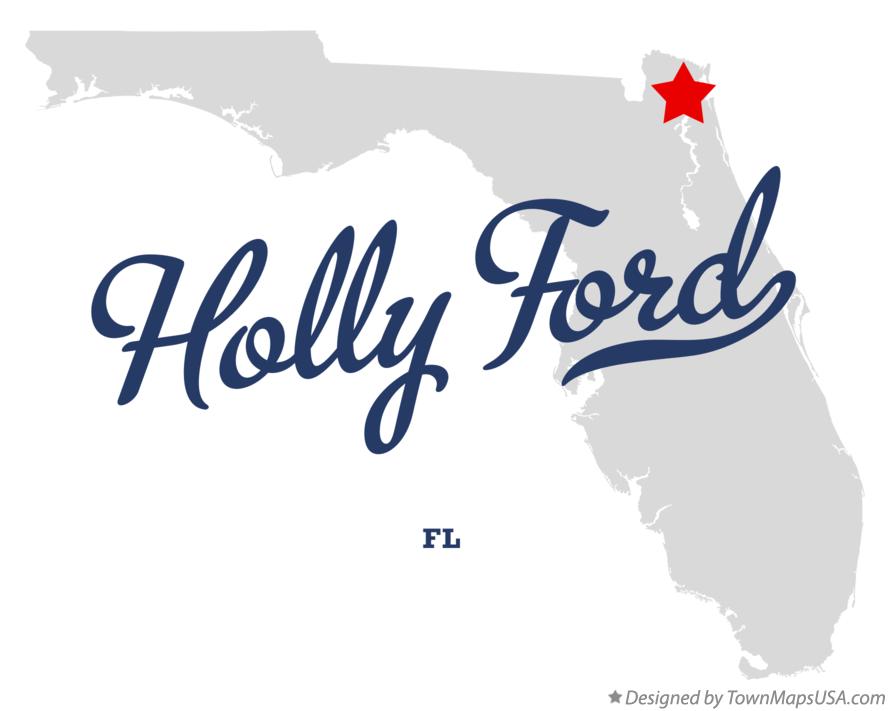 Map of Holly Ford Florida FL