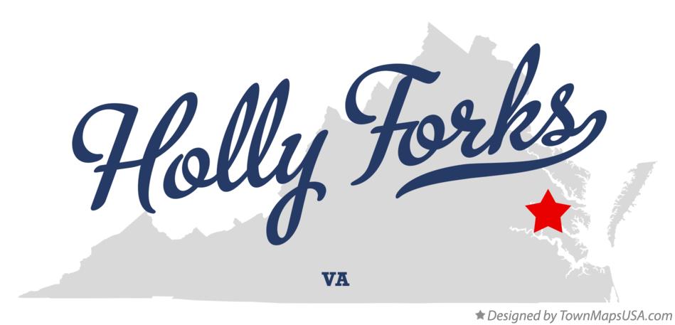 Map of Holly Forks Virginia VA