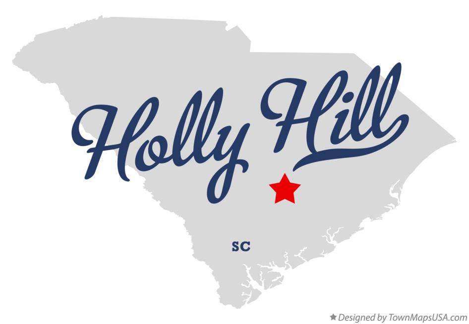 Map of Holly Hill South Carolina SC