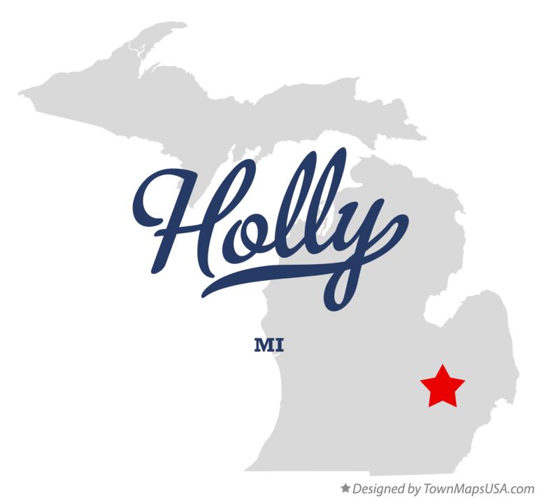 Map of Holly Michigan MI