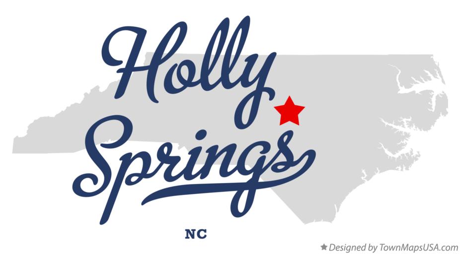 Map of Holly Springs North Carolina NC