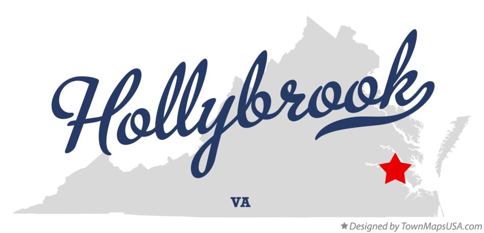 Map of Hollybrook Virginia VA