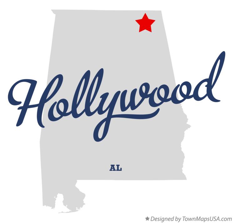 Map of Hollywood Alabama AL