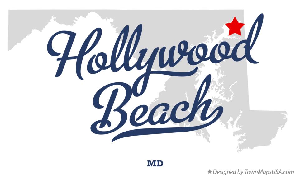 Map of Hollywood Beach Maryland MD