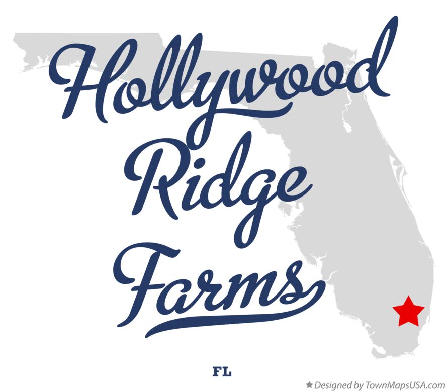 Map of Hollywood Ridge Farms Florida FL