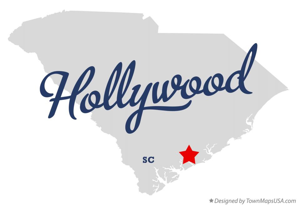 Map of Hollywood South Carolina SC