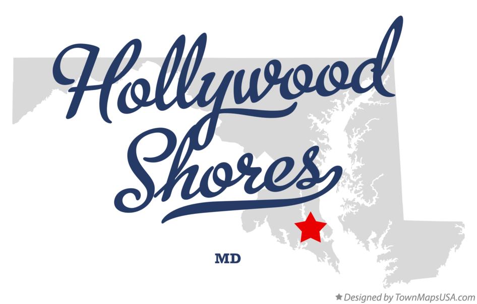 Map of Hollywood Shores Maryland MD