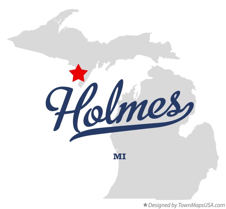 Map of Holmes Michigan MI