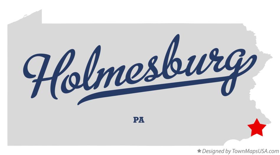 Map of Holmesburg Pennsylvania PA