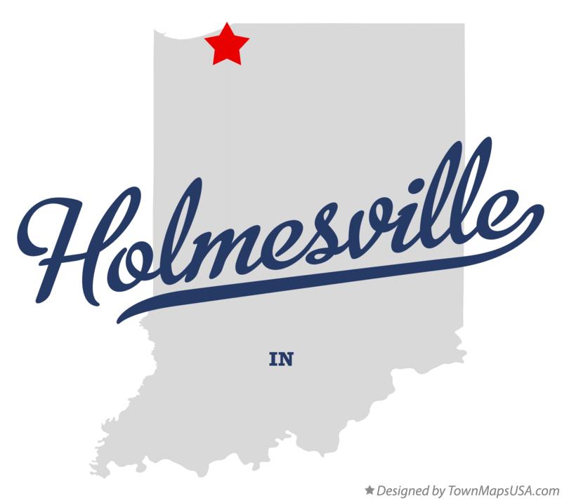 Map of Holmesville Indiana IN