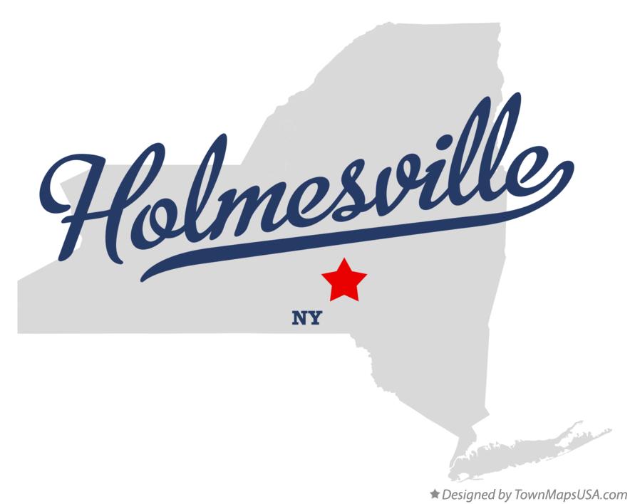 Map of Holmesville New York NY