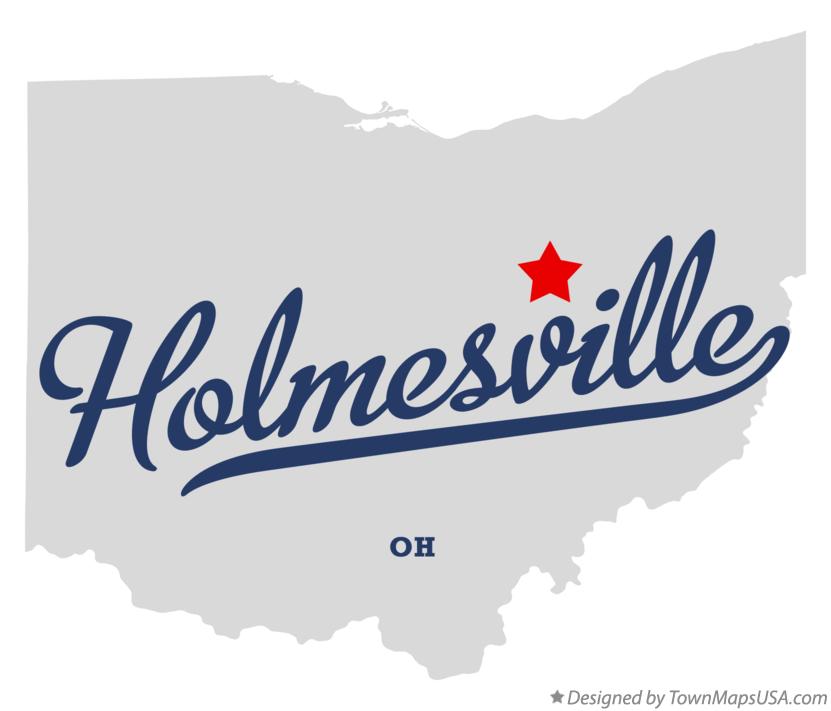 Map of Holmesville Ohio OH