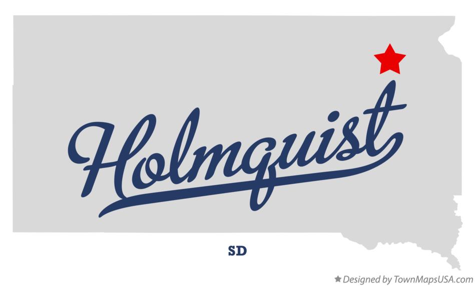 Map of Holmquist South Dakota SD