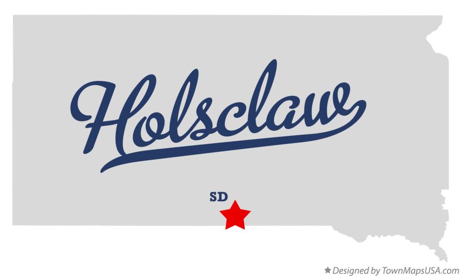 Map of Holsclaw South Dakota SD