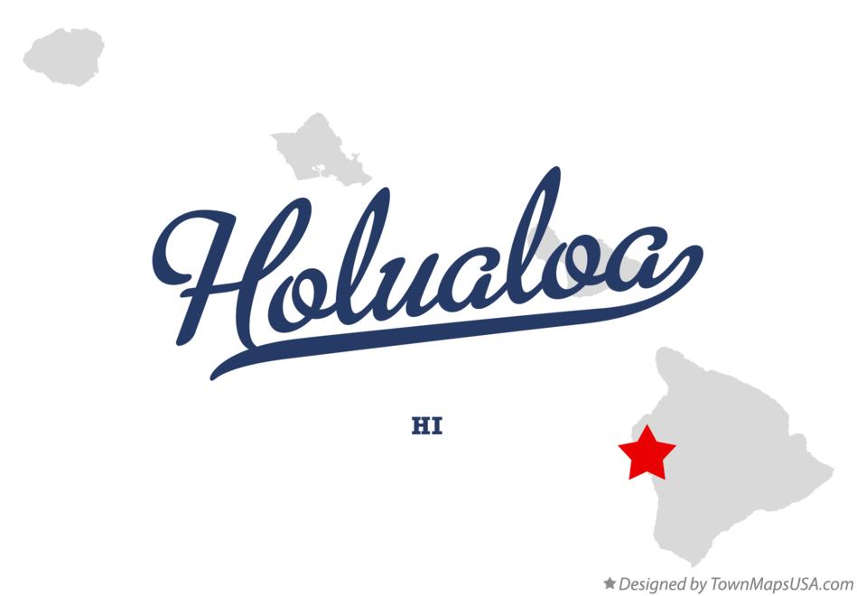 Map of Hōlualoa Hawaii HI