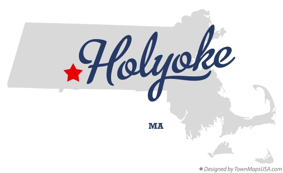Map of Holyoke Massachusetts MA