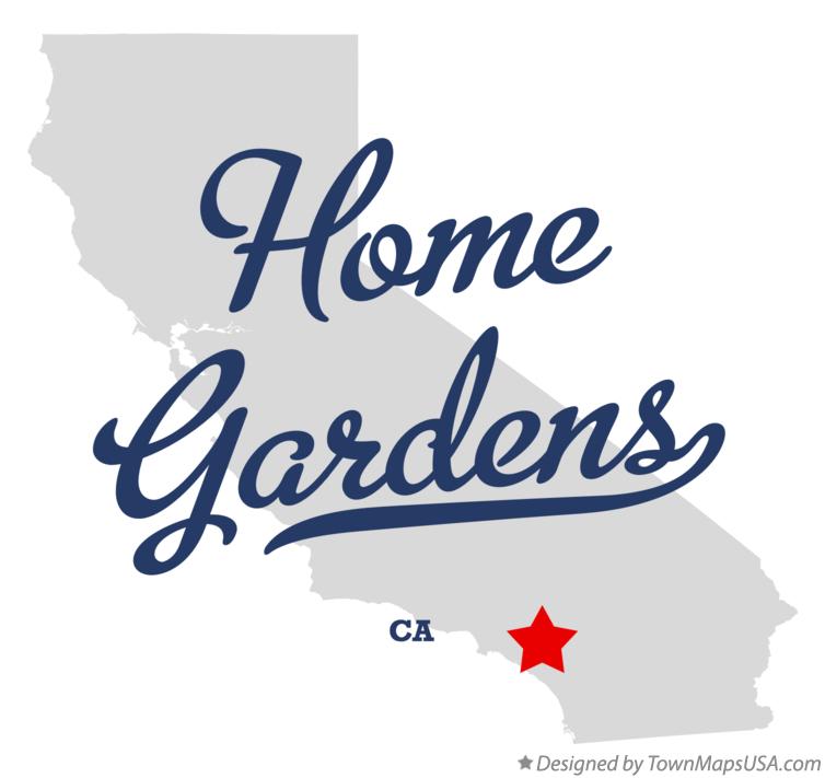 Map of Home Gardens California CA