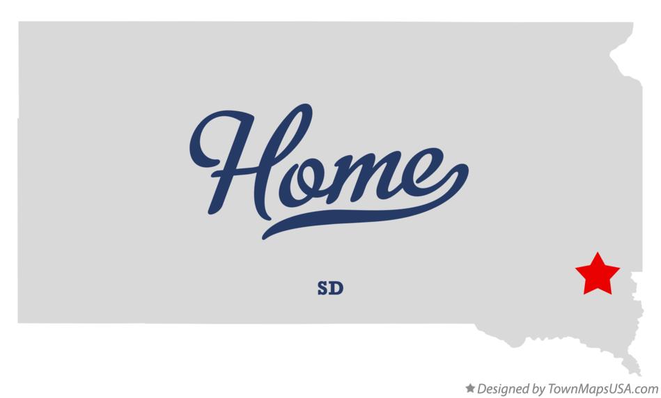 Map of Home South Dakota SD
