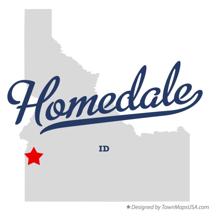 Map of Homedale Idaho ID