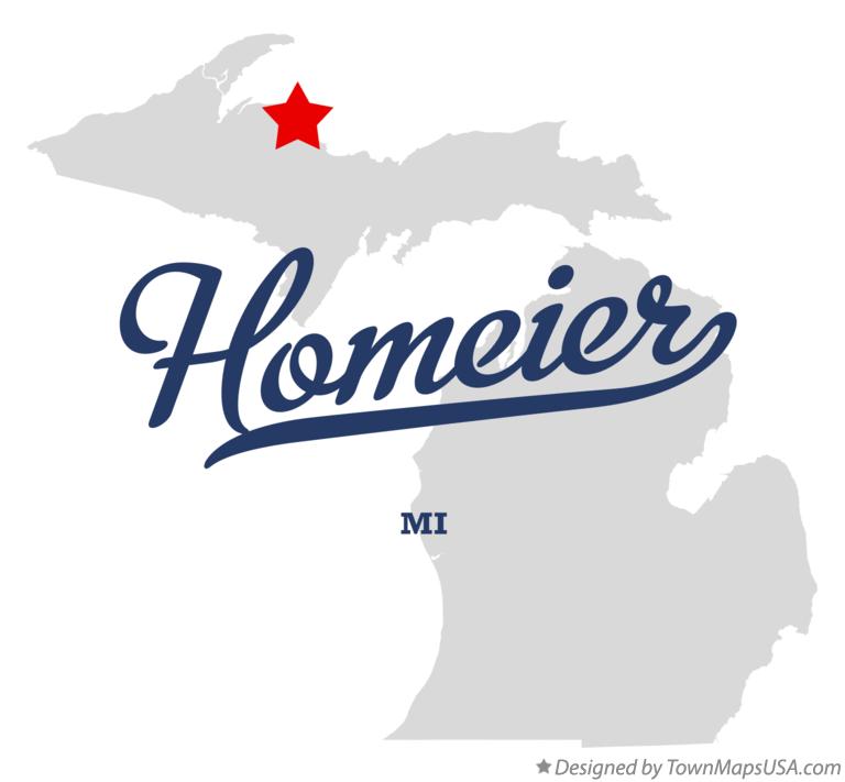 Map of Homeier Michigan MI