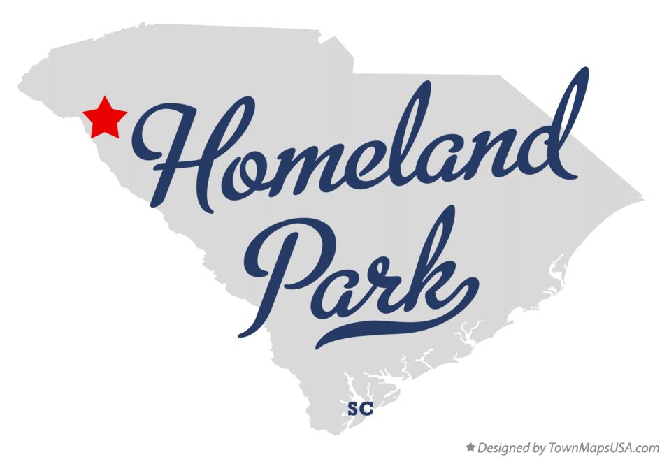 Map of Homeland Park South Carolina SC