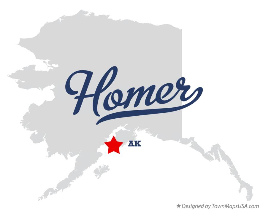 Map of Homer Alaska AK