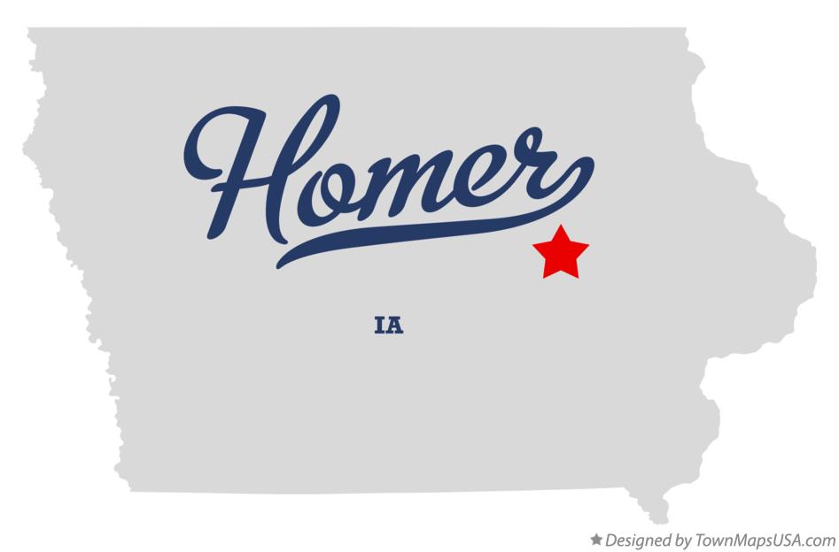 Map of Homer Iowa IA
