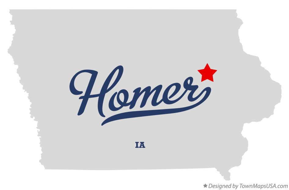 Map of Homer Iowa IA