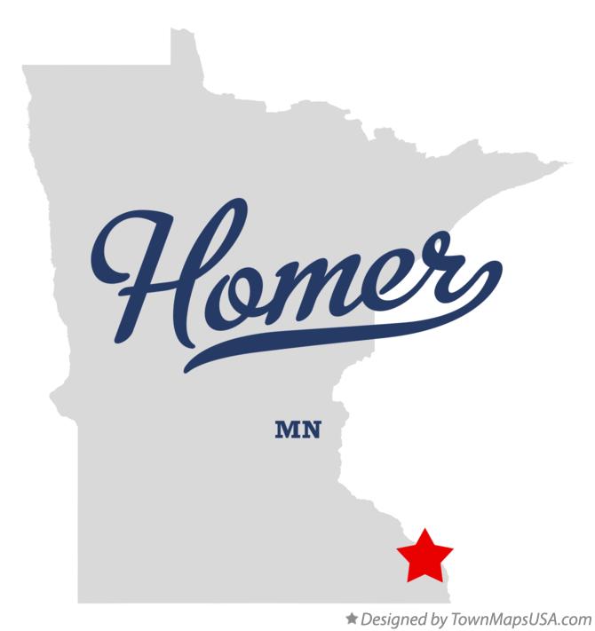 Map of Homer Minnesota MN