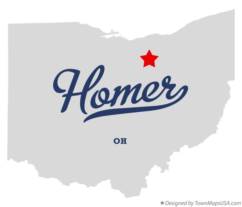 Map of Homer Ohio OH