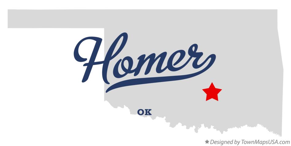 Map of Homer Oklahoma OK