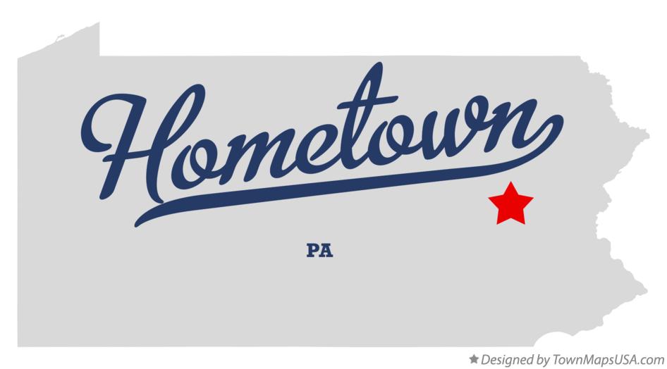 Map of Hometown Pennsylvania PA