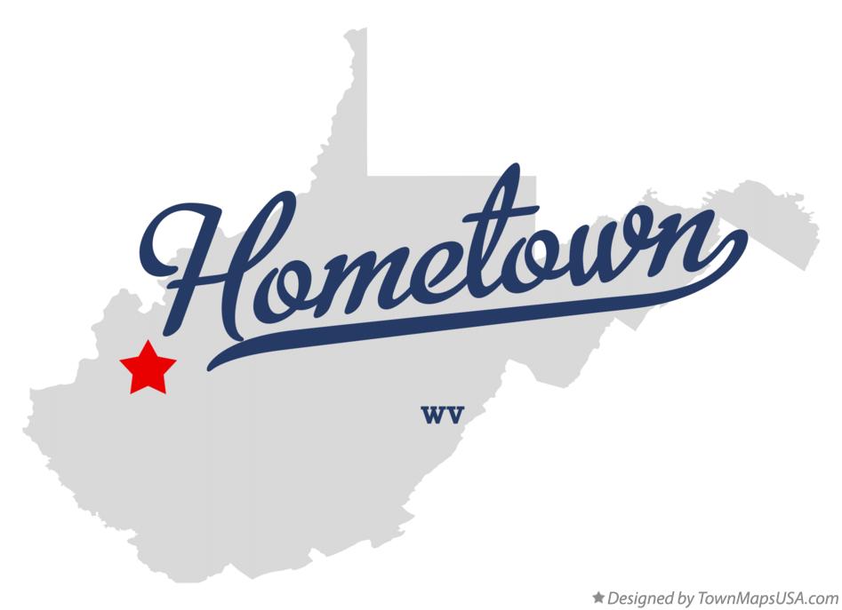 Map of Hometown West Virginia WV