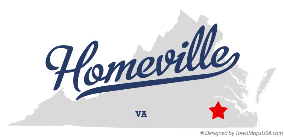 Map of Homeville Virginia VA