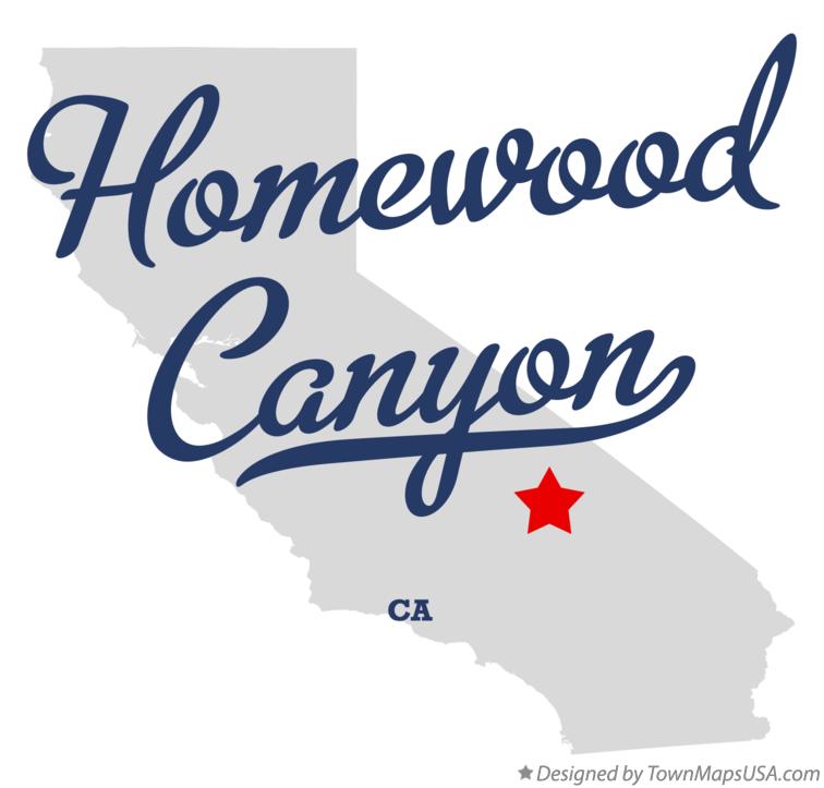 Map of Homewood Canyon California CA