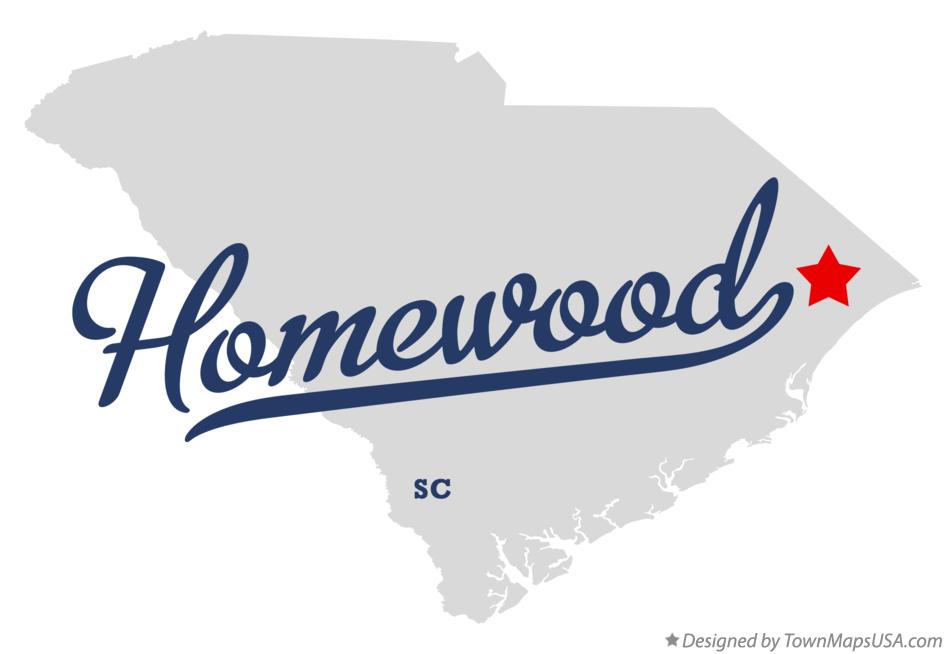 Map of Homewood South Carolina SC