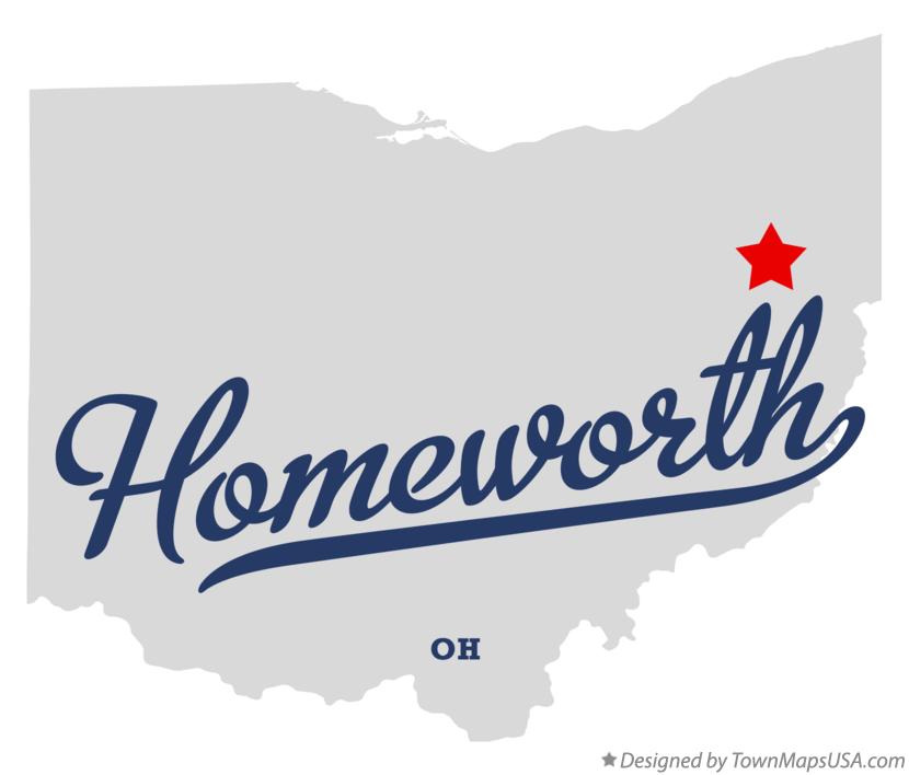 Map of Homeworth Ohio OH