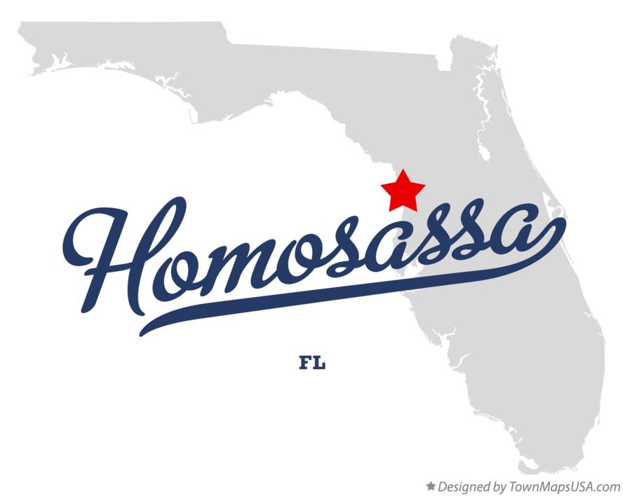 Map of Homosassa Florida FL