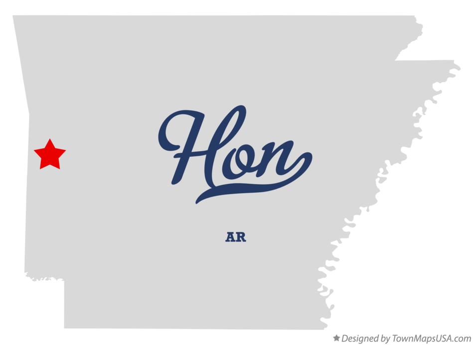 Map of Hon Arkansas AR