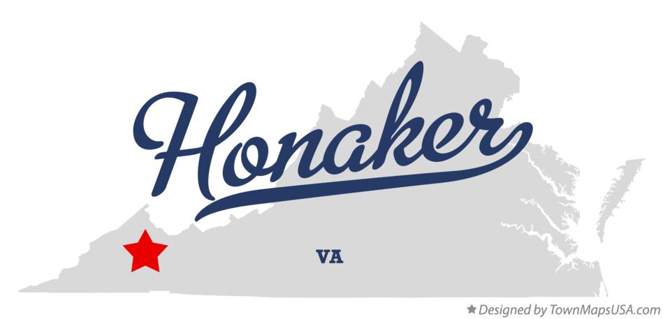 Map of Honaker Virginia VA