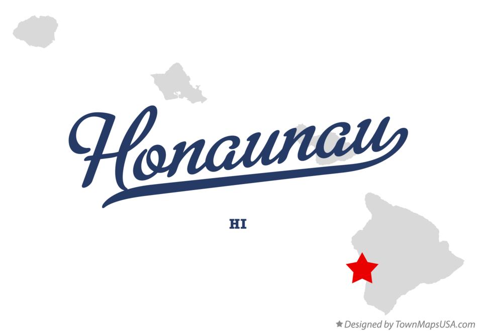 Map of Hōnaunau Hawaii HI