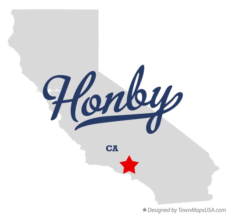 Map of Honby California CA