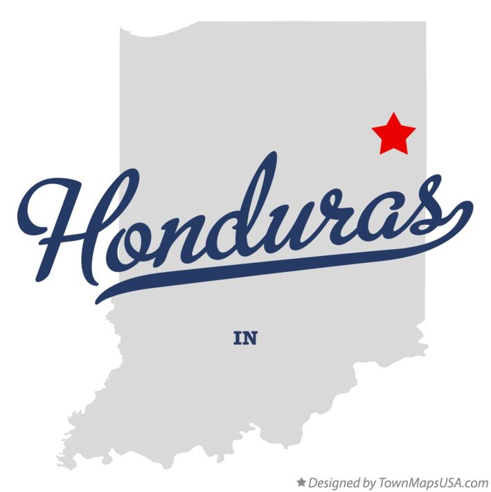Map of Honduras Indiana IN