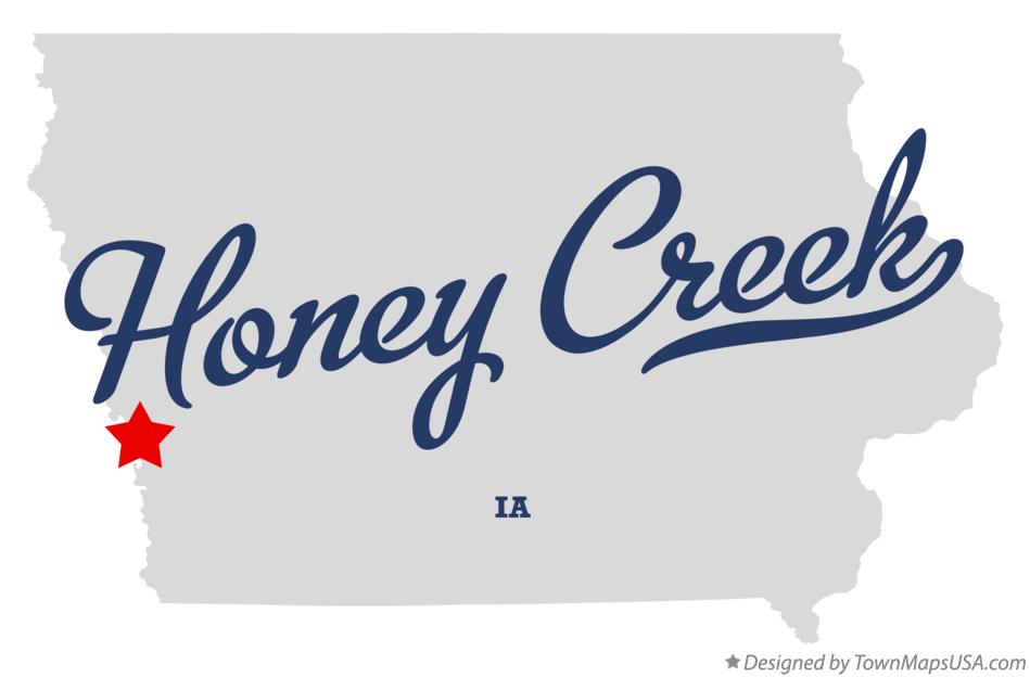 Map of Honey Creek Iowa IA