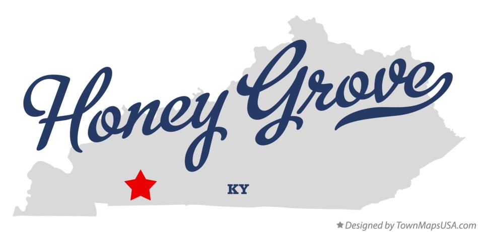 Map of Honey Grove Kentucky KY