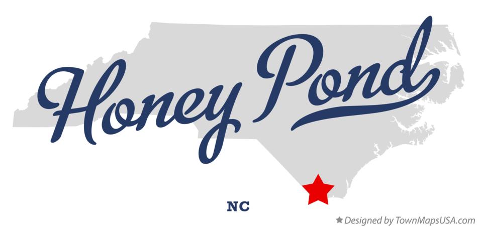 Map of Honey Pond North Carolina NC